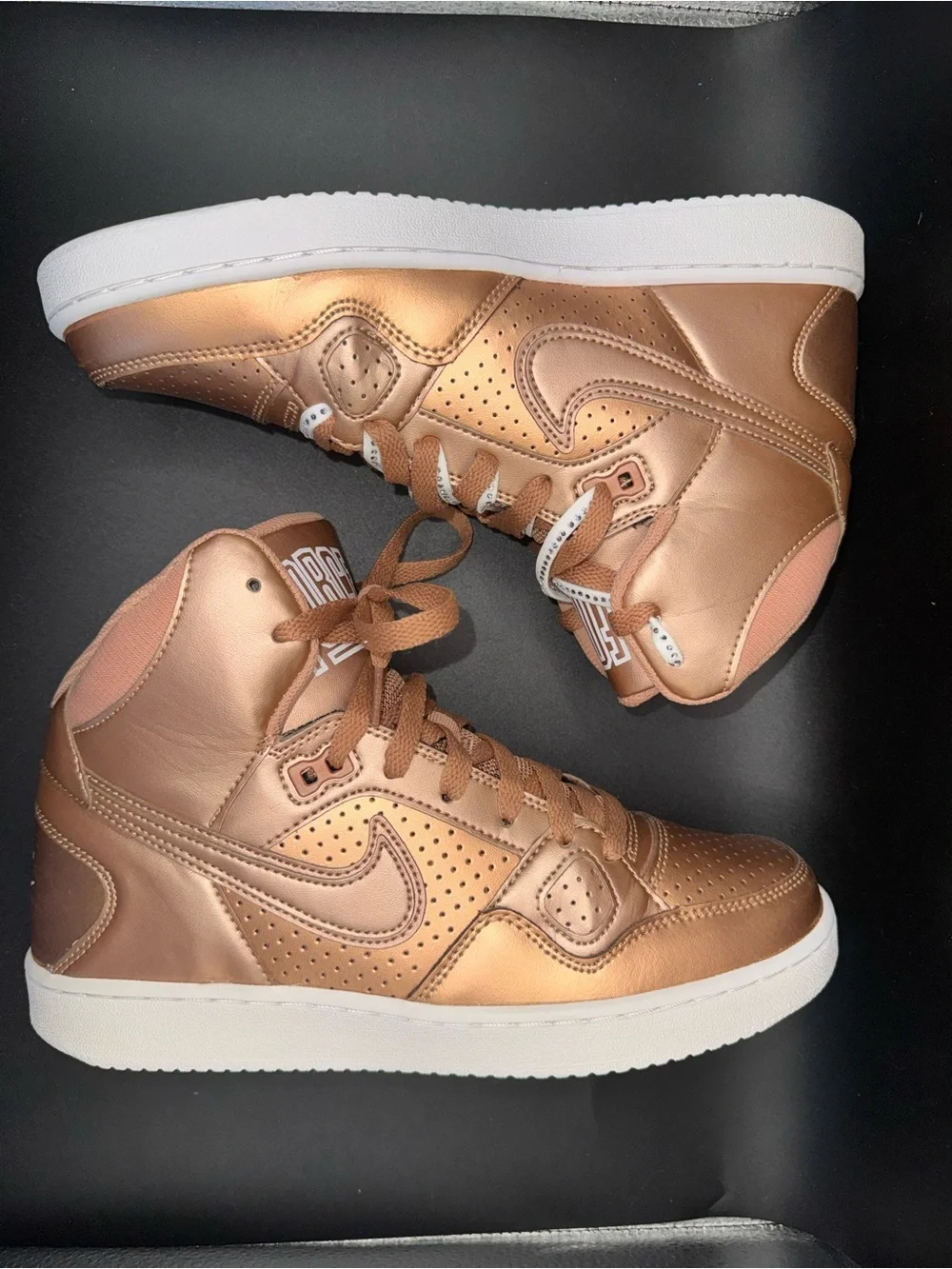 Nike Force High Metallic Bronze/Copper High-Top Sneakers – women’s 8.5